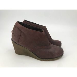 Sperry Top-Sider Women's Harlow Brook Brown Wedge Ankle Boots Size 7.5